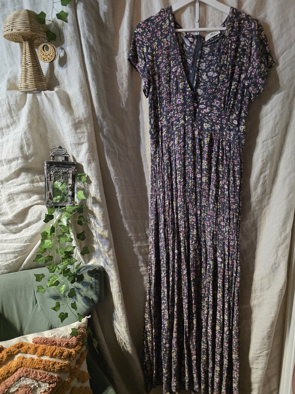 Natural Life Floral V-Neck Maxi Dress